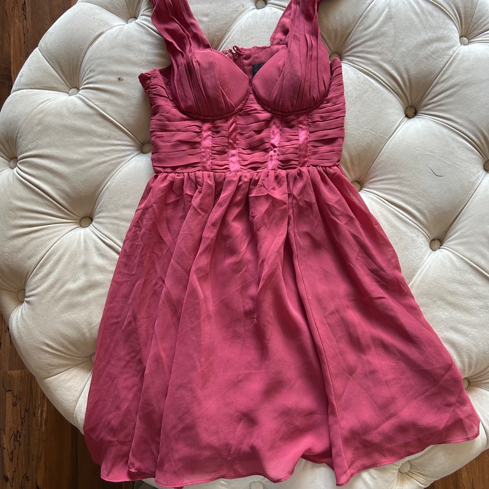 Chic Sleeveless Pink Mini Dress